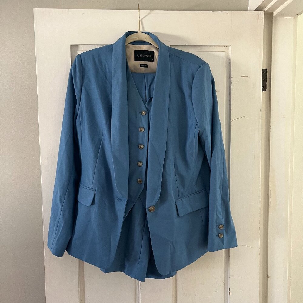 Wildfang The Empower Slate Blue 3-piece suit (Blazer, Vest, Trousers)